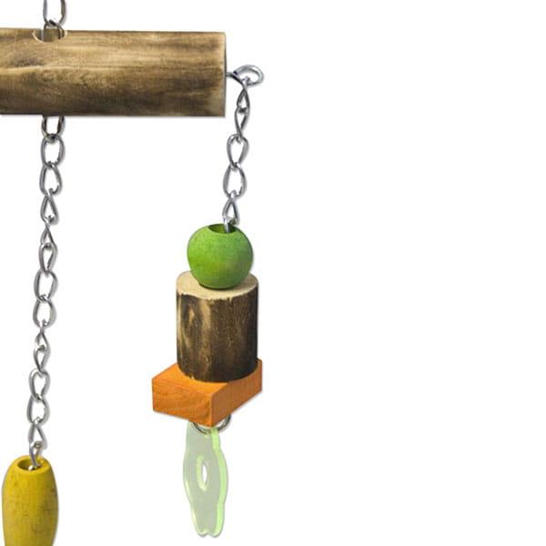 Tři po třech | Dřevěná hračka pro malé a střední papoušky od ParrotPlanet.cz