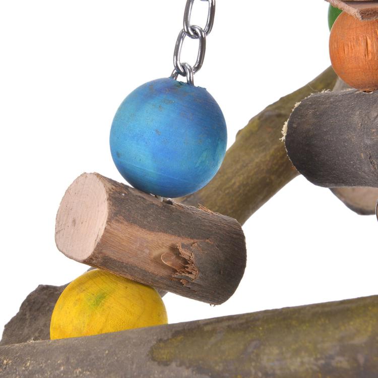 Dřevěná pyramida | Houpačka pro velké a střední papoušky od ParrotPlanet.cz