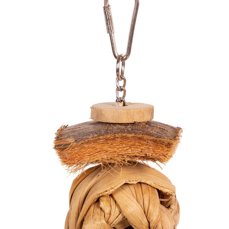 Kokosová medúza – přírodní hračka pro papoušky, velikost M od ParrotPlanet.cz