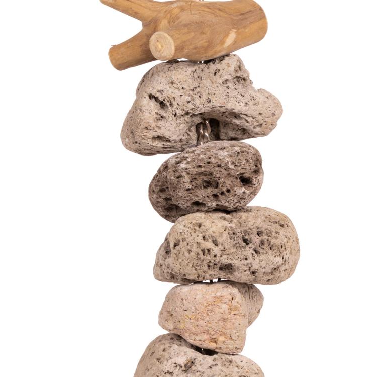Java Lava Kebab Stone | Přírodní kebab s kameny Lava a dřevem Java L | Péče o zobák a drápky papoušků od ParrotPlanet.cz