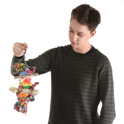 Kamenný Kebab L | Přírodní hračka pro papoušky | S minerály | Pečuje o zobák a drápky od ParrotPlanet.cz