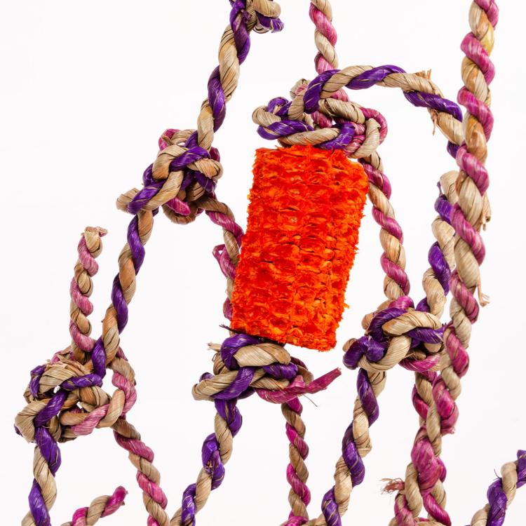 SÍŤ Java s atrakcemi | Hračka na lezení pro velké a malé papoušky, velikost L od ParrotPlanet.cz