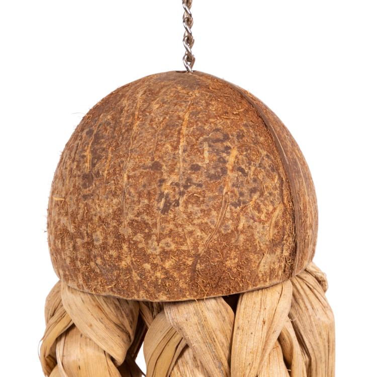 Radost z Přírody | Přírodní hračka z kokosu a banánových listů pro papoušky od ParrotPlanet.cz