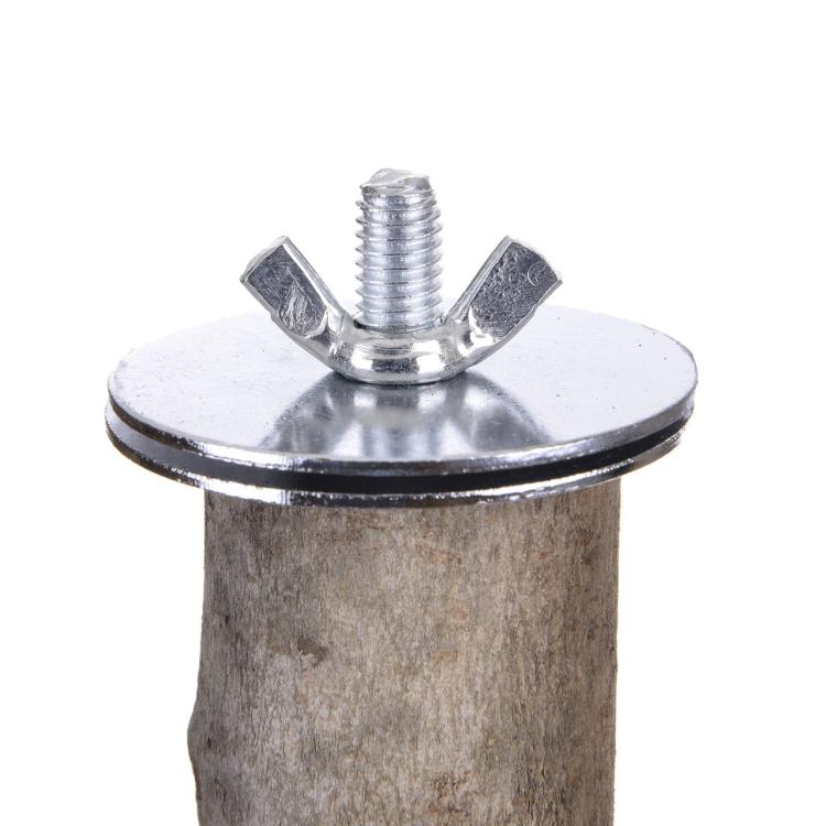 Dřevěná tyč s otočným blokem – odpočinek a zábava pro papoušky | 35 cm od ParrotPlanet.cz