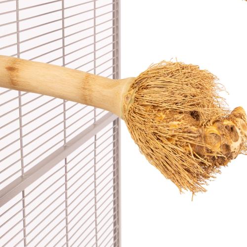 Bambusová tyč „M“ – přírodní bambusová tyč s kořínky Java pro střední papoušky od ParrotPlanet.cz