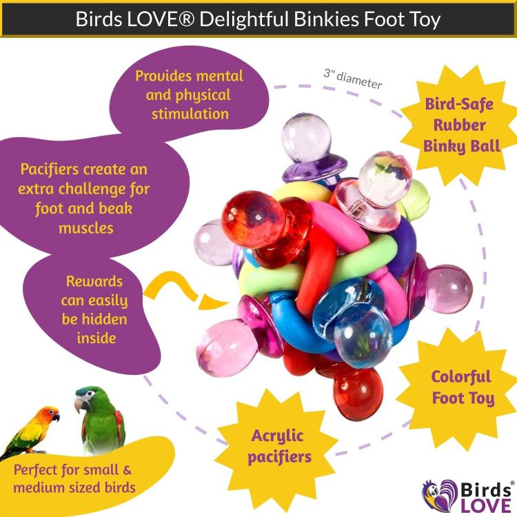 Dudlíky na tlapky | super hračka pro všechny papoušky od ParrotPlanet.cz