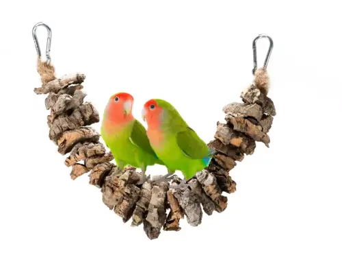 Most z kůry korkového dubu | 40 cm | Přírodní houpačka, kousátko pro malé a střední papoušky od ParrotPlanet.cz