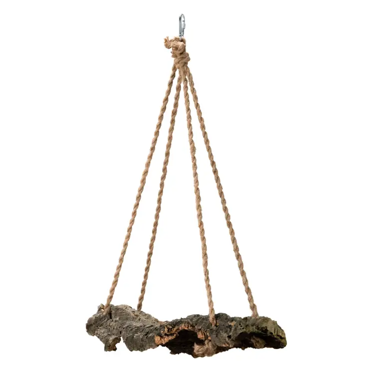 Přírodní houpačka z kůry korkového dubu XXL | pro střední a velké papoušky | korek pro papoušky od ParrotPlanet.cz