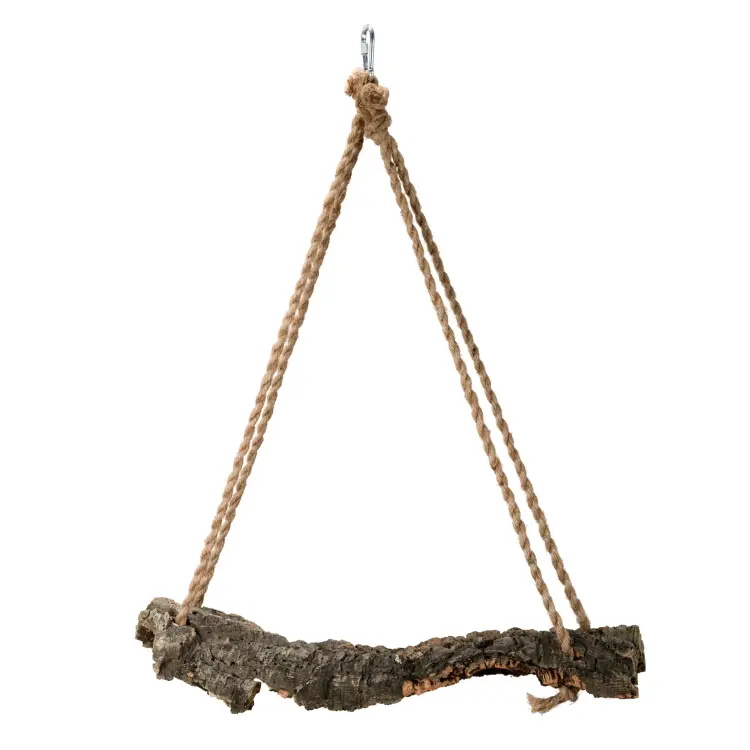 Přírodní houpačka z kůry korkového dubu XXL | pro střední a velké papoušky | korek pro papoušky od ParrotPlanet.cz