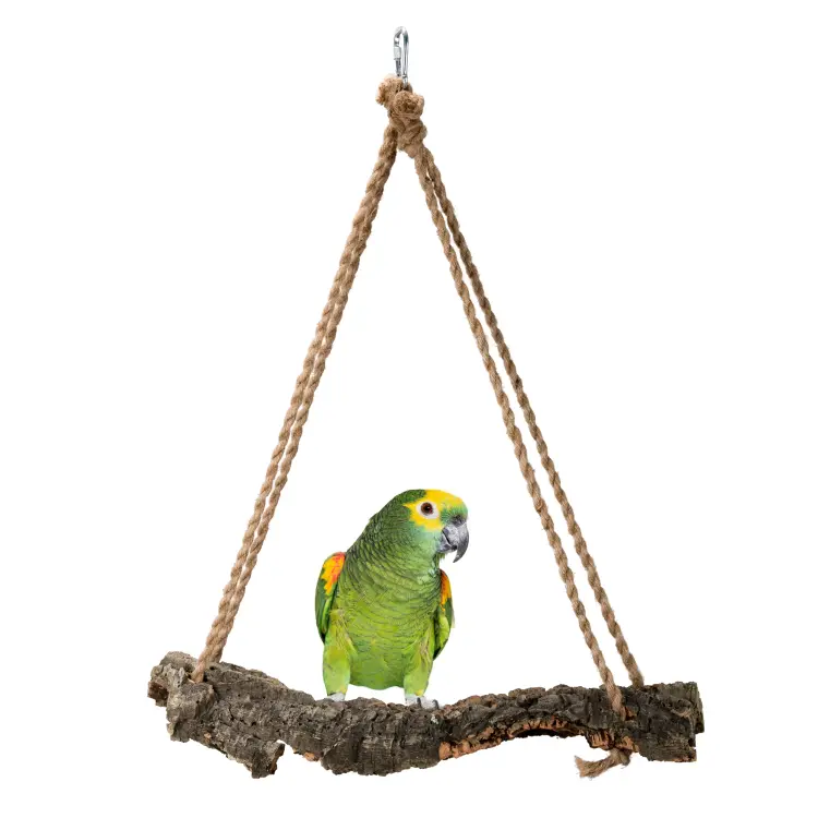 Přírodní houpačka z kůry korkového dubu XXL | pro střední a velké papoušky | korek pro papoušky od ParrotPlanet.cz