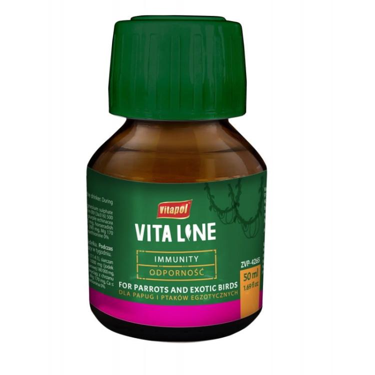 Vitapol VITALINE IMUNITA – pro papoušky a exotické ptáky 50 ml od ParrotPlanet.cz