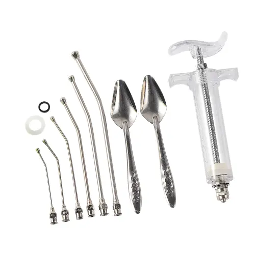 Kompletní SADA pro ruční krmení mláďat | Nerezová ocel: injekční stříkačka, sondy, lžíce | profilované | 20 ml od ParrotPlanet.cz