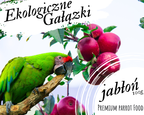 Premium Parrot Food – Bio Jabloňové větvičky – pro všechny papoušky 100 g od ParrotPlanet.cz