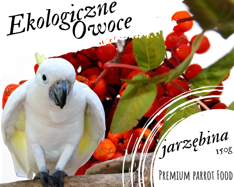 Premium Parrot Food – Bio Jeřabina – pro všechny papoušky 150 g  od ParrotPlanet.cz