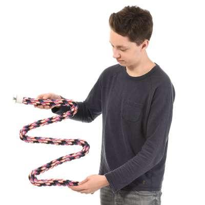 Zig Zag II – pružná tyč 1,6 METRU, bavlněná spirála s libovolným rozložením pro velké papoušky od ParrotPlanet.cz