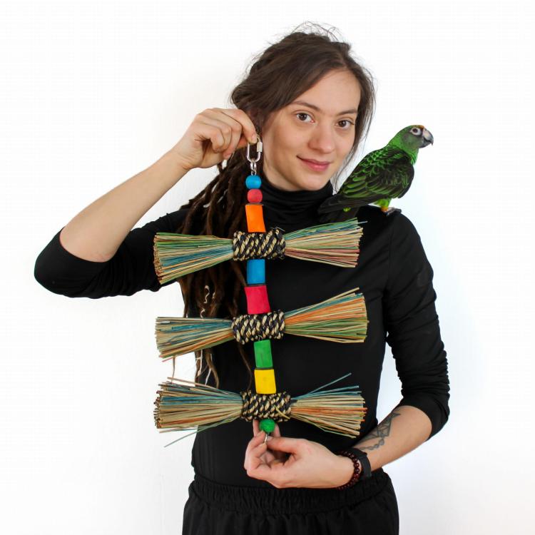 Rattanový šílenství - Hračka pro malé a střední papoušky od ParrotPlanet.cz