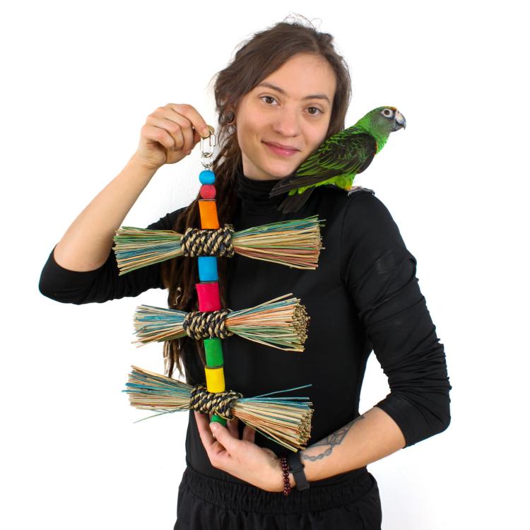 Rattanový šílenství - Hračka pro malé a střední papoušky od ParrotPlanet.cz