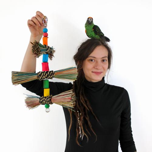 Rattanový šílenství - Hračka pro malé a střední papoušky od ParrotPlanet.cz