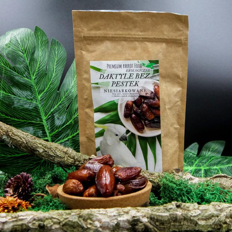 Premium Parrot Food – Ekologické datle pro všechny papoušky 100 g od ParrotPlanet.cz