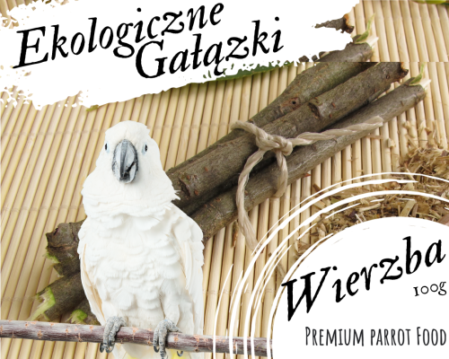 Premium Parrot Food – Bio Vrba větvičky – pro všechny papoušky 100 g od ParrotPlanet.cz