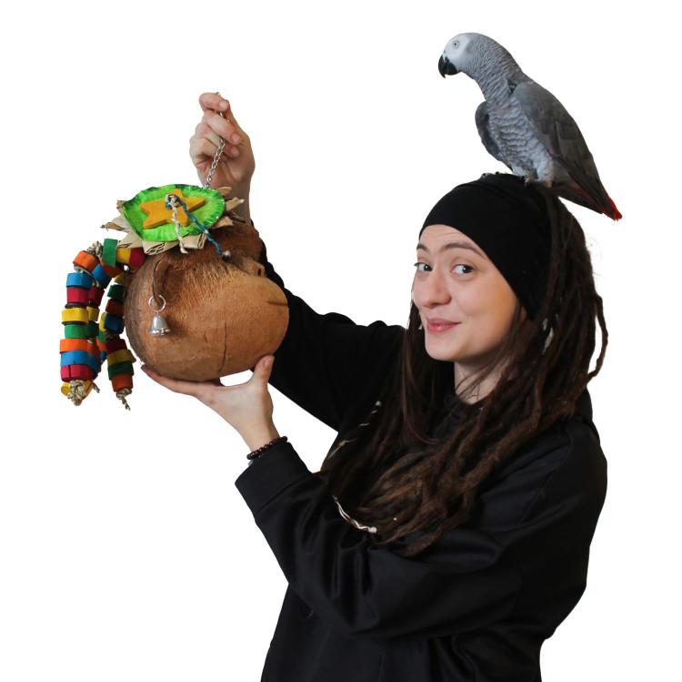 Coconut Monkey  - Hračka pro střední a velké papoušky od ParrotPlanet.cz
