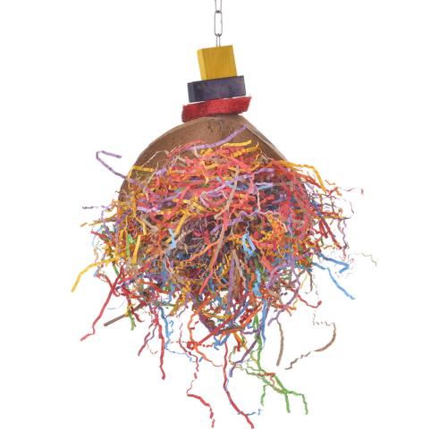 Kokosová radost – hračka pro papoušky od ParrotPlanet.cz