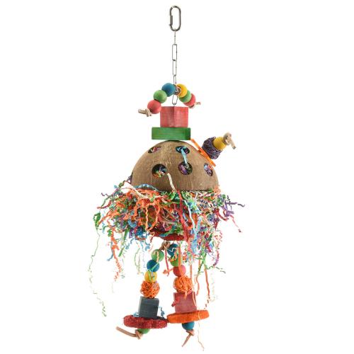 Kokosový přítel | Přírodní hračka pro papoušky  od ParrotPlanet.cz