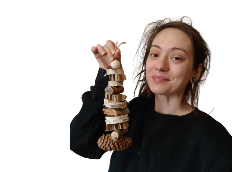 Šiška v bříze – hračka pro střední papoušky od PARROT DISASTER od ParrotPlanet.cz