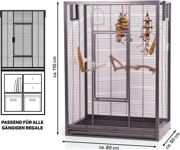 Klece pro papoušky Montana Melbourne I tmavá od ParrotPlanet.cz
