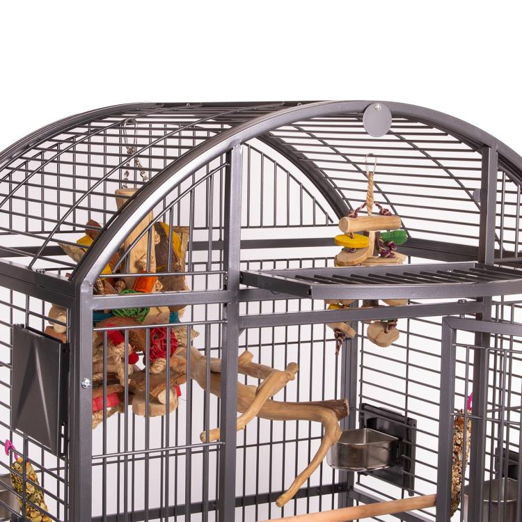 Klec pro papoušky Montana Hacienda Dome tmavá od ParrotPlanet.cz