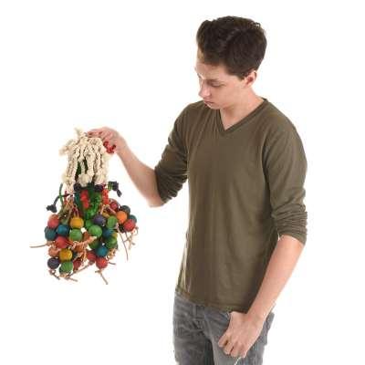 Zaneprázdněný papoušek – hračka pro papoušky od ParrotPlanet.cz