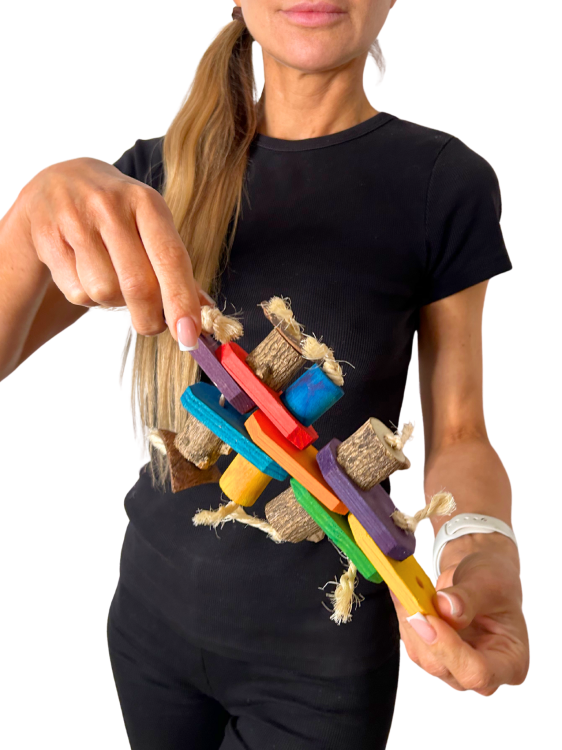 Barevný naviják  – hračka pro všechny papoušky od ParrotPlanet.cz