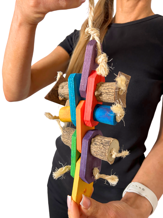 Barevný naviják  – hračka pro všechny papoušky od ParrotPlanet.cz