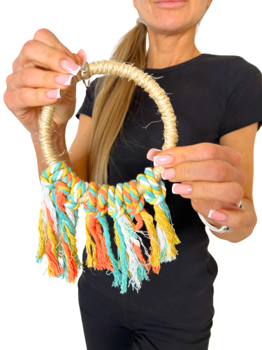 Bavlněný barevný obruč S/M | Houpačka pro papoušky | Čistá bavlna od ParrotPlanet.cz