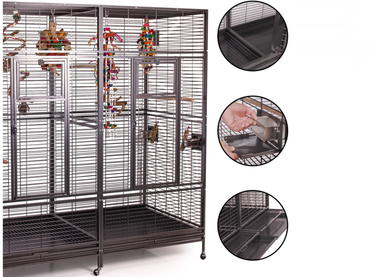 Klece pro papoušky Montana Arkansas II tmavá od ParrotPlanet.cz