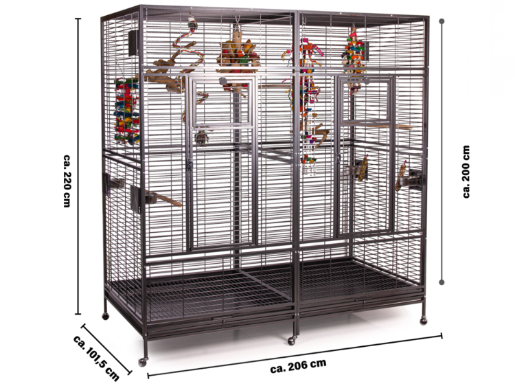 Klece pro papoušky Montana Arkansas II tmavá od ParrotPlanet.cz