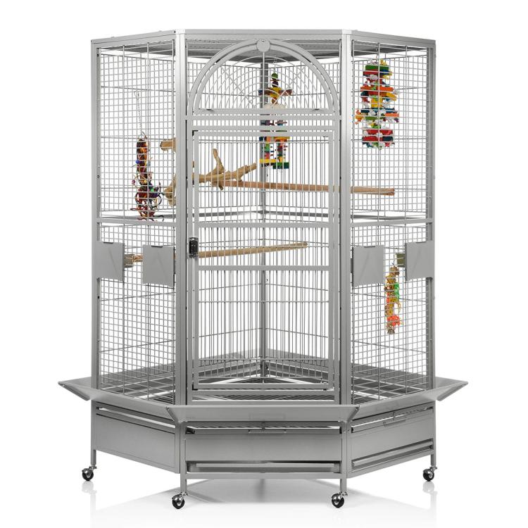 Klece pro papoušky Montana Denver rohová světlá pro velké papoušky od ParrotPlanet.cz