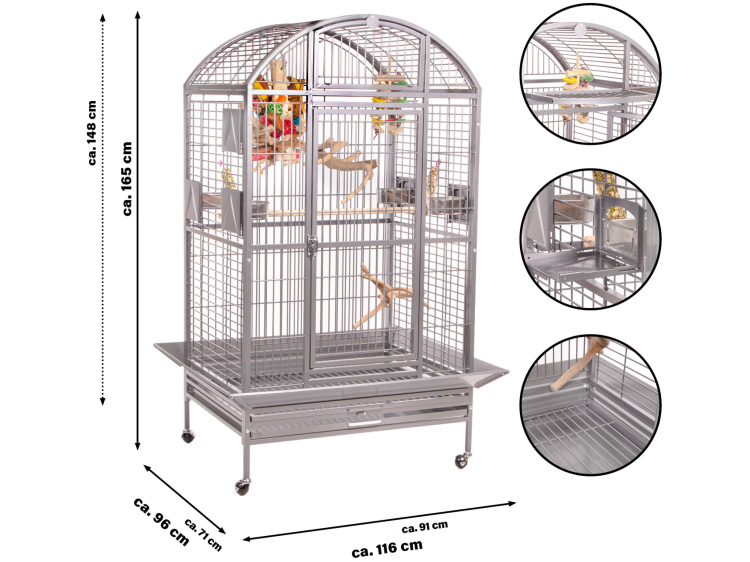 Klece pro papoušky Montana Hacienda Dome světlá od ParrotPlanet.cz