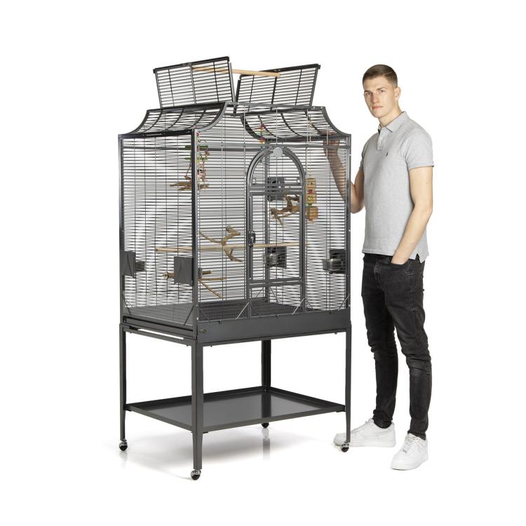 Klec pro papoušky Montana Madeira III tmavá – klec pro malé a střední papoušky od ParrotPlanet.cz
