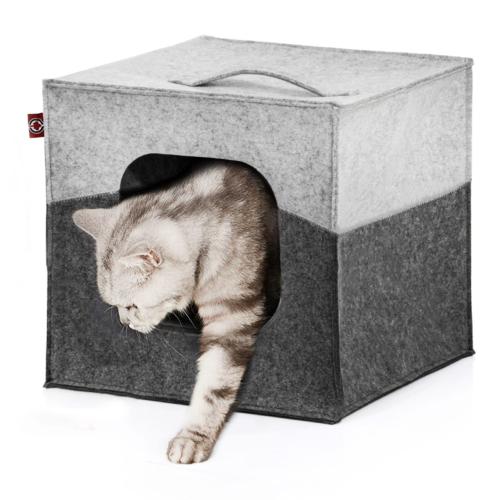 Kočičí kostka | pelíšek pro kočky | Canadian Cat | kompatibilní s nábytkem IKEA | šedá od ParrotPlanet.cz