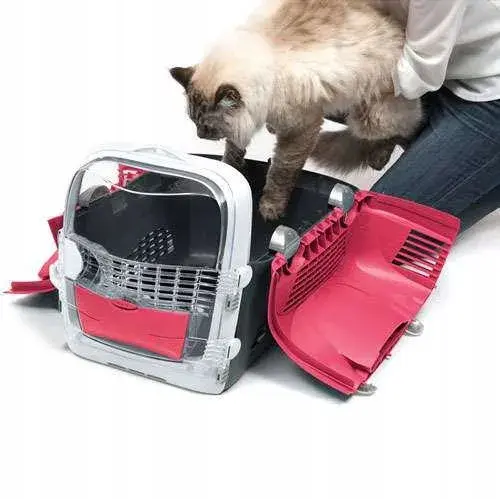 Catit Design Cabrio | Přepravka  Hagen pro kočky | 33 x 51 x 35 cm | Červená od ParrotPlanet.cz