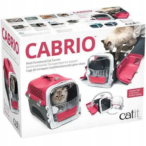 Catit Design Cabrio | Přepravka  Hagen pro kočky | 33 x 51 x 35 cm | Červená od ParrotPlanet.cz