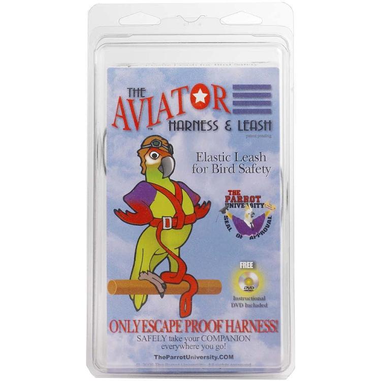 AVIATOR velikost S modrý – letový postroj pro papoušky 190–450 g od ParrotPlanet.cz