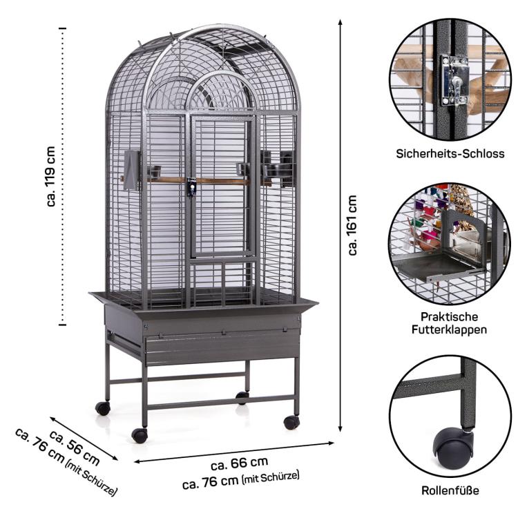 Klece pro papoušky Montana Haiti tmavá od ParrotPlanet.cz