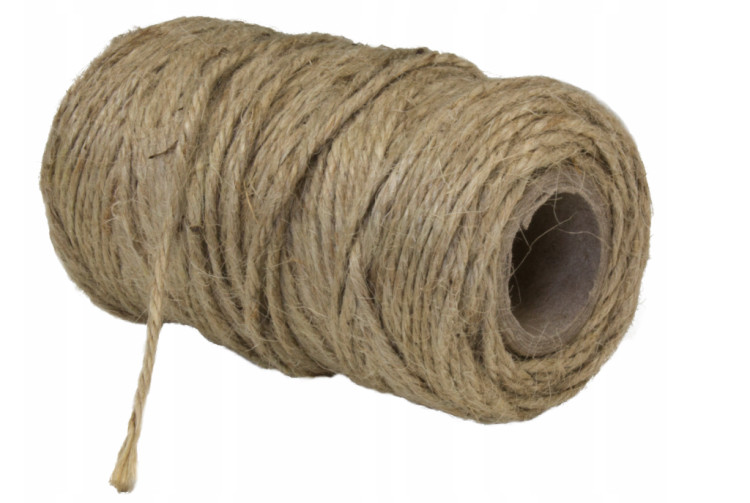 Přírodní jutová šňůra 50 m  – náhradní díly pro hračky pro papoušky DIY od ParrotPlanet.cz