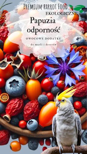 Papuzia Odporność – Ovocné doplňky krmiva pro papoušky od ParrotPlanet.cz