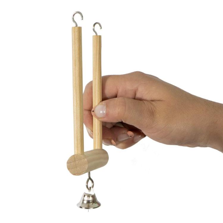 SwingBell – dřevěná houpačka s rolničkou pro ptáky od ParrotPlanet.cz