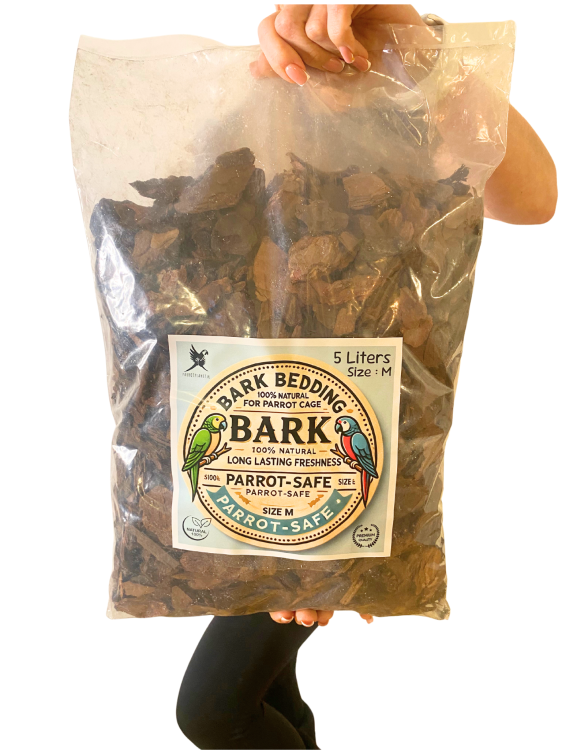 Přírodní kůra, velikost M – podestýlka pro střední papoušky, 5 litrů od ParrotPlanet.cz