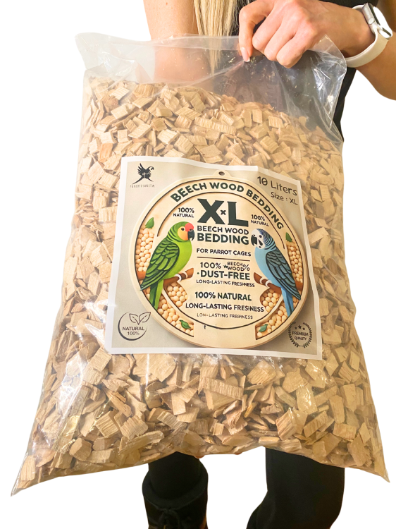 Buková štěpka, velikost XL – přírodní podestýlka pro velké papoušky 10 l od ParrotPlanet.cz