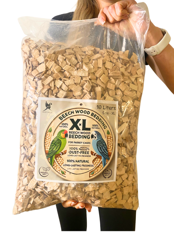 Buková štěpka, velikost XL – přírodní podestýlka pro velké papoušky 10 l od ParrotPlanet.cz
